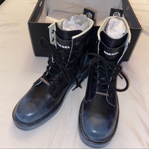 Rare Diesel leather Combat Boots - Picture 6 of 13